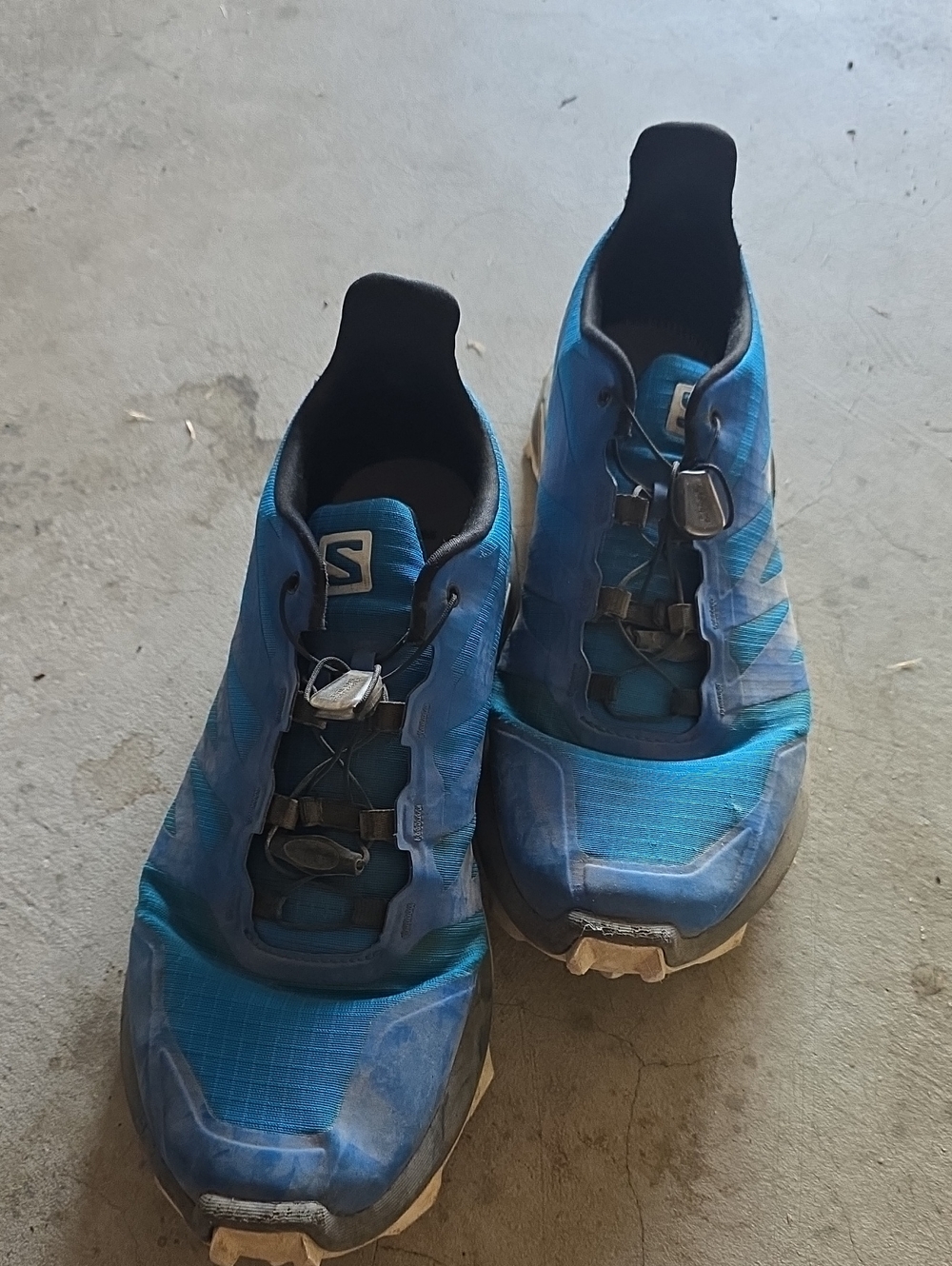 Salomon Blue Men's Trail Running Shoes with Quicklace